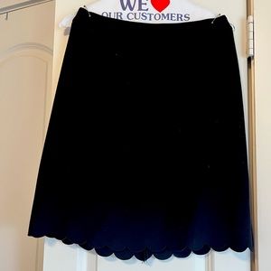 Professional Black Scalloped Skirt
